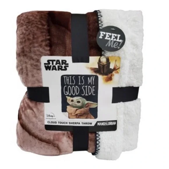 Star Wars Bedding Star Wars The Mandalorian Cloud Sherpa Throw